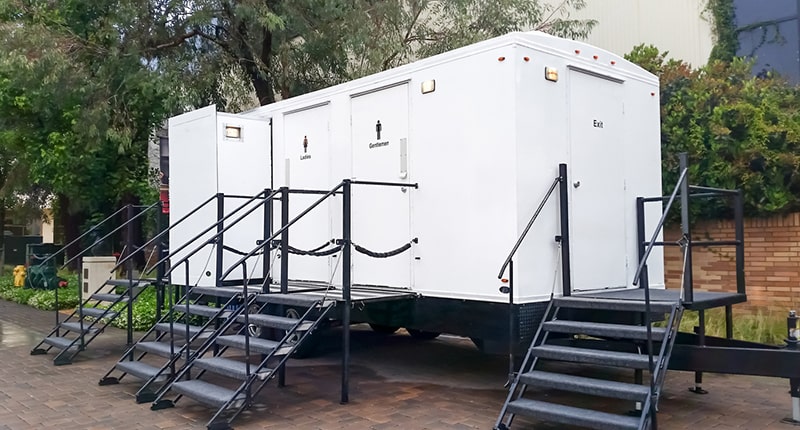 our luxury restroom trailers can be delivered to remote locations, providing luxury facilities wherever you need them